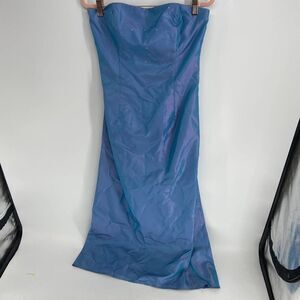 Jessica McClintock Gunne Sax blue purple holographic formal prom dress junior 7